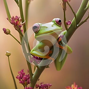 Agalychnis callidryas on a plant