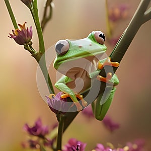 Agalychnis callidryas on a plant