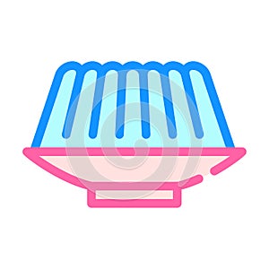 Agar-agar meal color icon vector symbol illustration