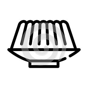 Agar-agar meal line icon vector symbol illustration