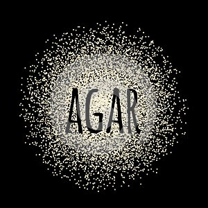 Agar powder vector illustration