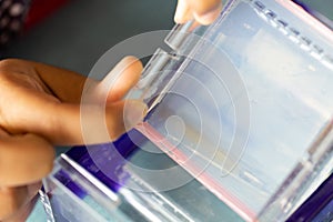 Agarose gel electrophoresis is a method of gel electrophoresis used in biochemistry, molecular biology and genetics.