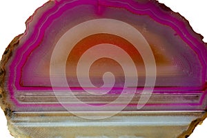 Agat, colored cut in a macro