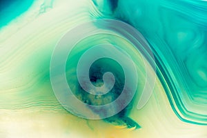 Agat, colored cut in a macro