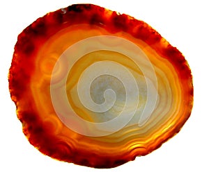 Agate with chalcedony geological crystal