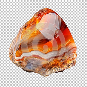 Agate Crystal isolated on transparent background