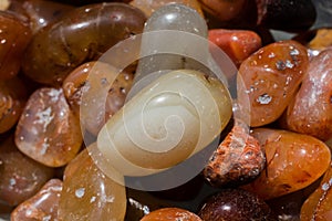 Agate gemstone as mineral rock specimen