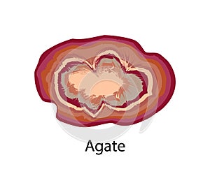 Agate Rock Consisting Primarily Cryptocrystalline photo