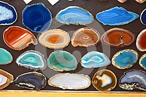 Agates in the shop photo