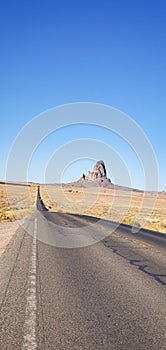 Agathla Peak in Arizona is visible from U.S Route 163