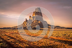 Agathla Peak, north of Kayenta, Arizona at sunset