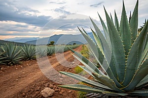 Agave plantation in Mexico at