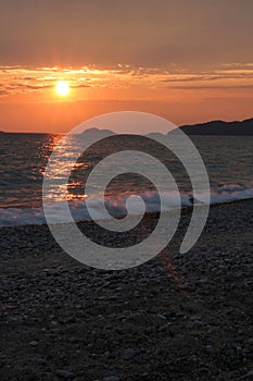 Agawa Bay Sunset - Vertical