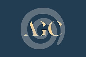 AGC abstract letter logo design