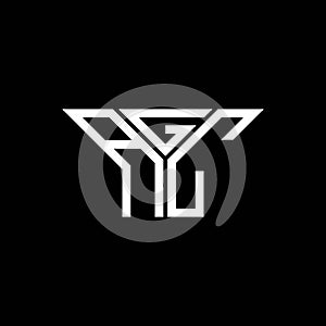 AGC letter logo creative design with vector graphic,