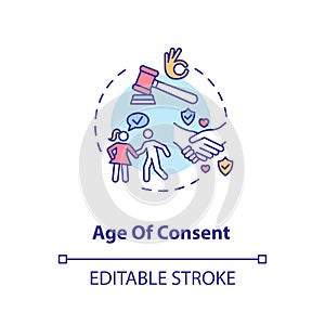 Age of consent concept icon