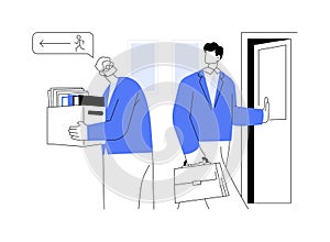 Age discrimination at a workplace abstract concept vector illustration.