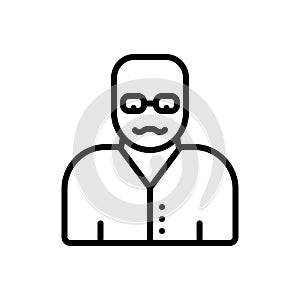 Black solid icon for Age, aged and elderely