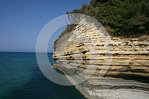 Age lines of Sidari cliffs, Corfu, Greece photo