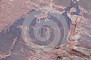 Age old Petroglyphs carved on stone in southern Utah.