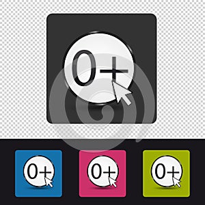 Age Rating 0 Plus - Colorful Vector Web Button - Isolated On Transparent Background