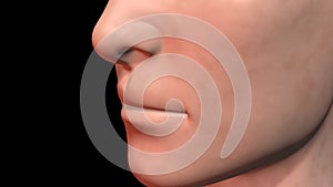 Age spots vanish from skin. 3d render illustration. View 3