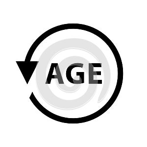 Age Vector Icon. Age symbol illustration.