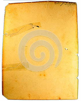 Aged antique paper with tape