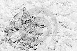 Aged black and white postcard stylization