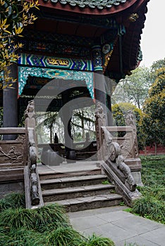 Aged chinese gazebo,Chengdu,China