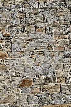 Aged Cobblestone Wall with Dirt and Grime