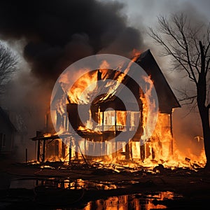 Aged dwelling succumbs to flames, an urgent and destructive blaze