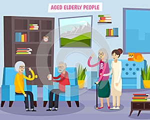 Aged Elderly People Orthogonal Composition