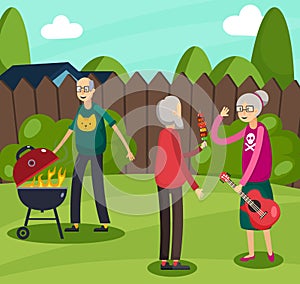 Aged Elderly People Orthogonal Composition