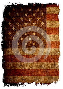 Aged grunge flag of USA