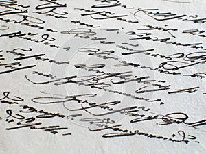 Aged letter (old script) photo