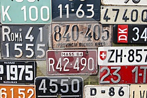 Aged License Plates