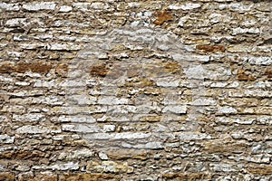 Aged limestone wall.