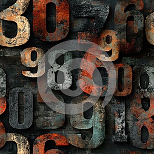 Aged mechanical digits with distressed paint