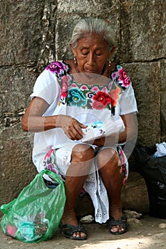 Aged mexican woman