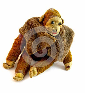 Aged monkey toy