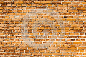 Aged Old Brick Wall Brown Color of Textured Grungy Background. Vector Illustration