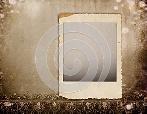 Aged Paper Background With a Photo Frame