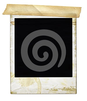 Aged Polaroid with Tape