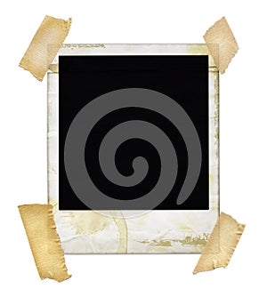 Aged Polaroid with Tape