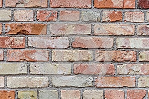 Aged red brick wall texture