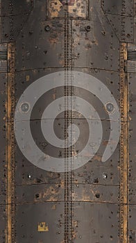 Aged, Riveted Metal Panel Texture for Industrial Design