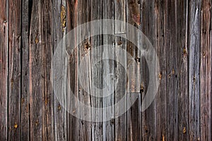 Aged wood boards wall background. Dark texture backdrop