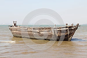 Aged wooden boat