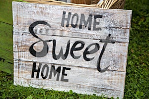 Aged wooden Home sweet Home sign